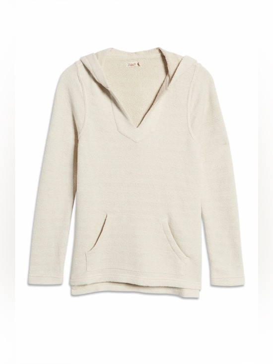 Faherty Tops - Faherty Seabrook French Terry Hoodie in Cream coastal preppy Nantucket yachty
